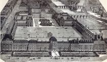 Modern view of the Tuileries and the Louvre von English School