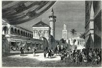 A Bazaar at Tunis by Emile Theodore Therond