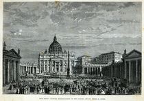 The Great Easter Benediction in the Piazza of St. Peter's by English School