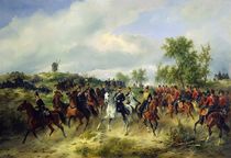 Prussian cavalry on expedition by Carl Schulz