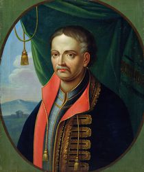 Portrait of Ivan Mazepa, hetman of the Ukrainian cossacks von Stepan Zemlykov