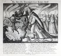 The Devil leading the Pope in Chains von English School
