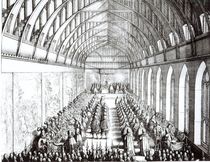 Garter Feast in St. George's Hall von Wenceslaus Hollar