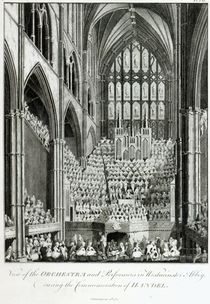 View of the Orchestra and Performers in Westminster Abbey von Edward Francis Burney