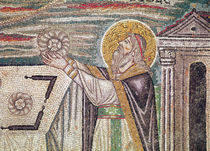 Melchisedech offers Bread at the Altar von Byzantine School