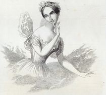 Mdlle Lucile Grahn, from The Illustrated London News by English School