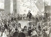 Sir Samuel Baker at the meeting of the Royal Geographical Society by English School