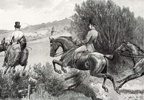 Prince Albert Hunting near Belvoir Castle by English School