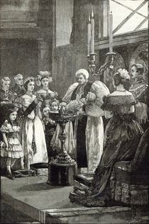 Christening of the Princess Louise in Buckingham Palace Chapel by English School