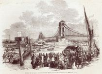Opening of the Hungerford Suspension Bridge by English School