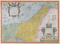 Map of Palestine, from Theatrvm Orbis Terrarvm by Abraham Ortelius