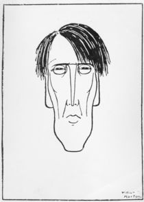 Caricature of W.B. Yeats, 1898 by William Thomas Horton