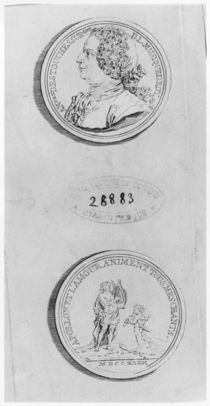 Andre Cardinal Destouches, engraved from a medal of 1732, c.1750 von Louis Crepy