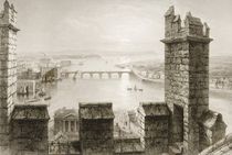 The River Shannon and Limerick from the Cathedral Tower von William Henry Bartlett