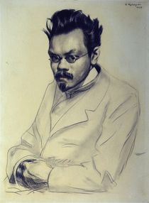 Portrait of Alexei M. Remizov von Boris Mikhailovich Kustodiev
