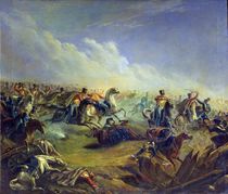The Guard hussars attacking near Warsaw on August 26th von Mikhail Yuryevich Lermontov