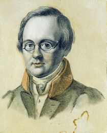 Portrait of Anton A. Delvig by Valerian Platonovich Langer