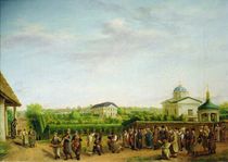 A country wedding by Vasili Andreevich Tropinin