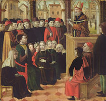 The Preaching of St. Ambroise von Ambrogio Borgognone