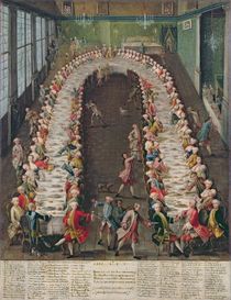 The Banquet at Casa Nani, Given in Honour of their Guest von Pietro Longhi