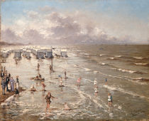 The Beach at Ostend, 1892 by Adolphe Jacobs