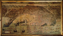 View of Genoa by Cristoforo Grassi or Grasso