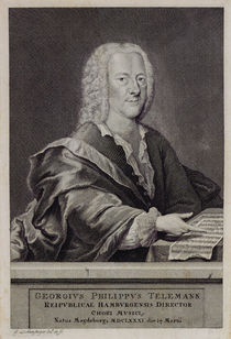Portrait of Georg Philipp Telemann by Georg Lichtensteger
