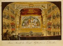 The interior of the royal theatre at Dresden by J.C.A. Richter
