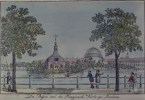 The Pool and French Church in Potsdam by Johann Friedrich Nagel