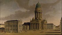 The Gendarmenmarkt with the French Playhouse and Cathedral von Karl Friedrich Fechhelm