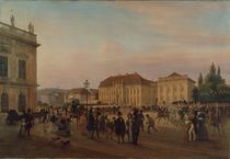 Parade before the royal palace by Wilhelm Bruecke