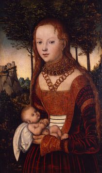 Young mother with child by Lucas, the Elder Cranach