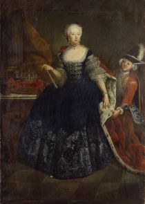 Elisabeth Christine von Braunschweig as Queen by Antoine Pesne