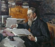 Portrait of Nikolai Andreyevich Rimsky-Korsakov by Valentin Aleksandrovich Serov