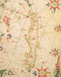 The Island of Crete, from a nautical atlas by Pietro Giovanni Prunes