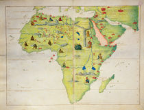 The Continent of Africa, from an Atlas of the World in 33 Maps von Battista Agnese