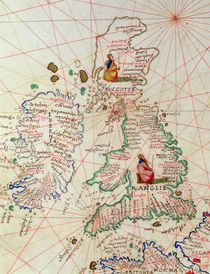The Kingdoms of England and Scotland by Battista Agnese