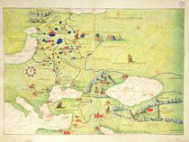 Europe and Central Asia, from an Atlas of the World in 33 Maps by Battista Agnese