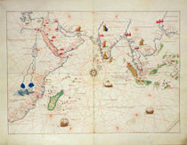 The Indian Ocean, from an Atlas of the World in 33 Maps by Battista Agnese
