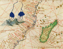 Madagascar, from an Atlas of the World in 33 Maps by Battista Agnese