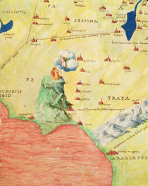 Mount Sinai and the Red Sea by Battista Agnese