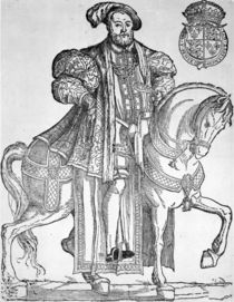 King Henry VIII on horseback by English School