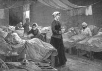 Miss Nightingale in the Barrack Hospital at Scutari by English School