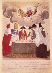 Signing the Concordat between Napoleon and Pope Pius VII by Basset