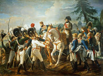 Napoleon and the Bavarian and Wurttemberg troops in Abensberg von Jean Baptiste Debret