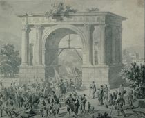 The entrance of French troops to A'Osta in May 1800 von Nicolas Antoine Taunay