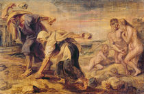 Deucalion and Pyrrha Repeople the World by Throwing Stones Behind Them von Peter Paul Rubens
