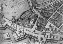 Map of Hamburg showing its first Opera House by German School