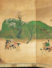 Shogun touring in spring, Edo Period von Japanese School