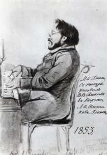 Mikhail Glinka, 1853 by Russian School